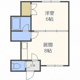 レッドソックスL(1LDK/2階)の間取り写真