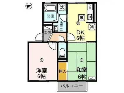 アーニマ・カーサ(2DK/1階)の間取り写真