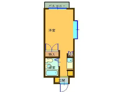 メゾンシブキ上柴(ワンルーム/2階)の間取り写真