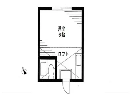 コスモ梶ヶ谷(ワンルーム/2階)の間取り写真