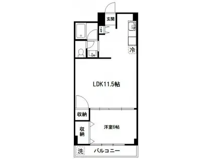 サアラ成増(1LDK/4階)の間取り写真