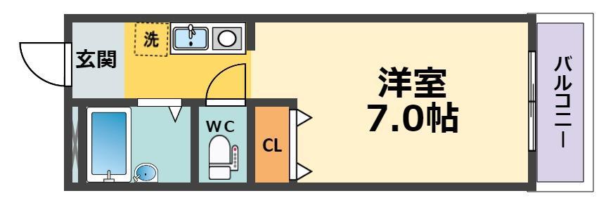 ハイツコンフォート(1K/2階)の間取り写真