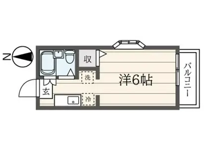 サンコート菅沼(ワンルーム/2階)の間取り写真