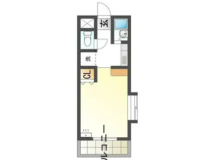 ハートピア松島(1K/3階)の間取り写真