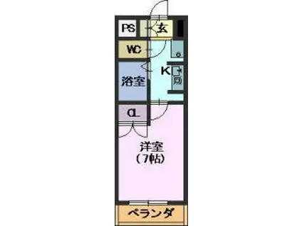 本山ブライトレジデンス(1K/4階)の間取り写真