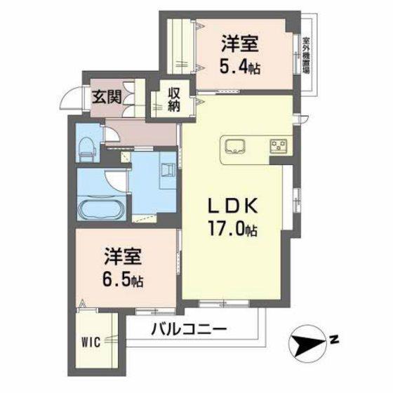 セ・メルヴェイユ(2LDK/2階)の間取り写真