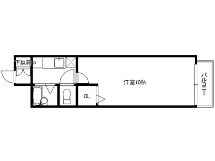 UTSUMI BUILDING(1K/4階)の間取り写真