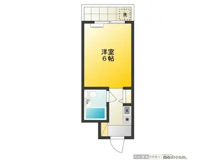 倉林マンション上祖師谷(ワンルーム/4階)の間取り写真