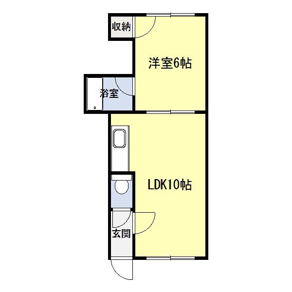 シークヒル(1LDK/1階)の間取り写真