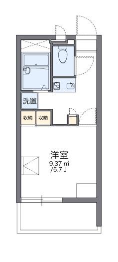 レオパレス岡本(1K/1階)の間取り写真