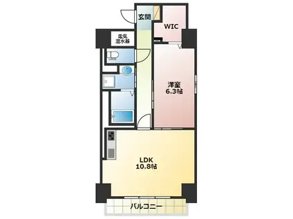 リラシオ西明石駅前(1LDK/4階)の間取り写真