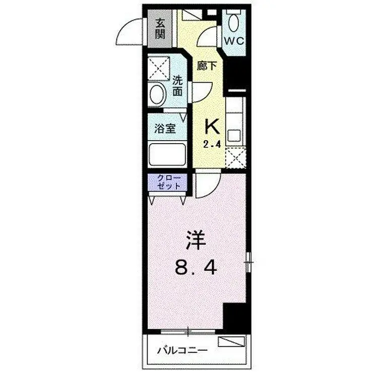 ログコートII 1階階 間取り