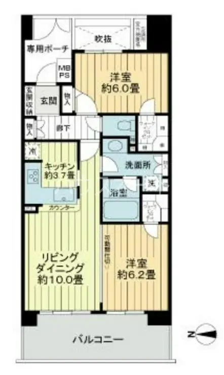 ライオンズマンション東駒形親水公園 3階階 間取り