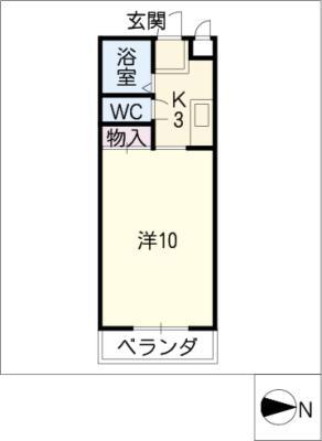 ハイツアプリコット(1K/1階)の間取り写真