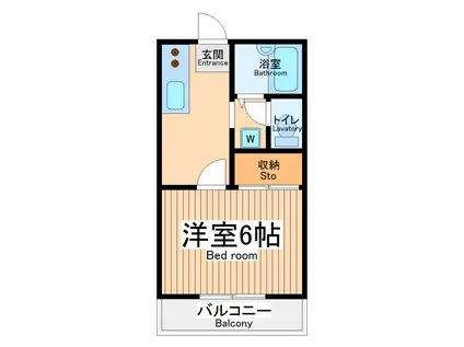 コートボナール(1K/2階)の間取り写真