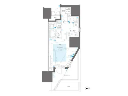 ZOOM信濃町(1K/3階)の間取り写真