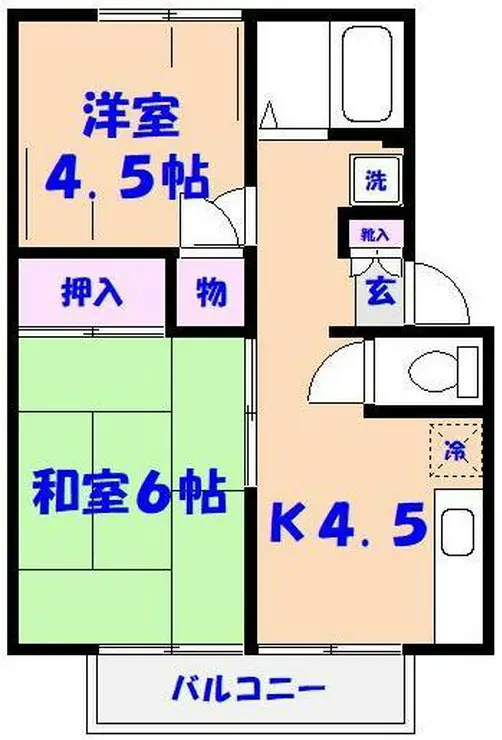エステートピア岡野 2階階 間取り