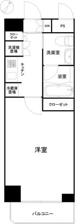 ライジングプレイス石川町 10階階 間取り