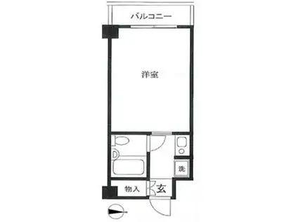 リジョイス常盤台(1K/2階)の間取り写真