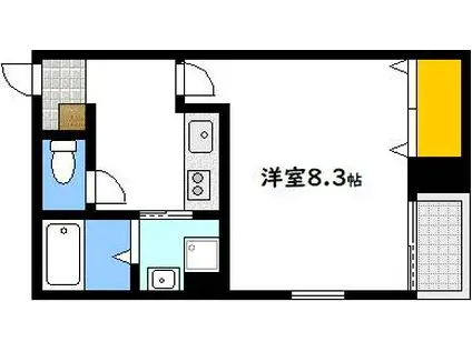 マインアムレット広瀬北(1K/3階)の間取り写真