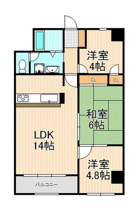サンハイム清水 6階階 間取り