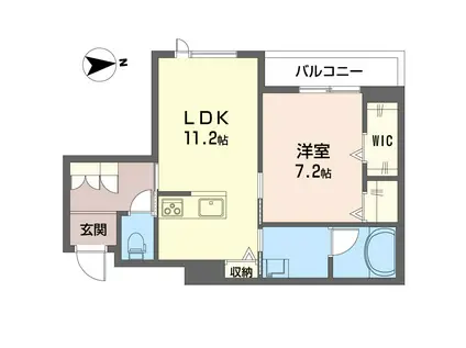 セルディーナ天神(1LDK/3階)の間取り写真