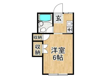 メゾンド・ウエムラ(ワンルーム/2階)の間取り写真