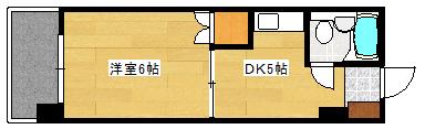 第2品川ビル(1DK/5階)の間取り写真