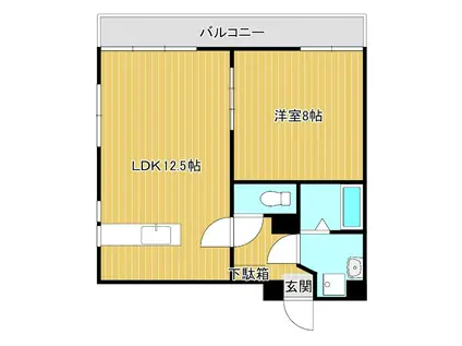 7TH HEAVEN(1LDK/3階)の間取り写真