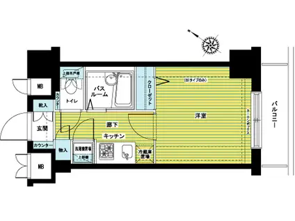 トーシンフェニックス初台(1K/8階)の間取り写真