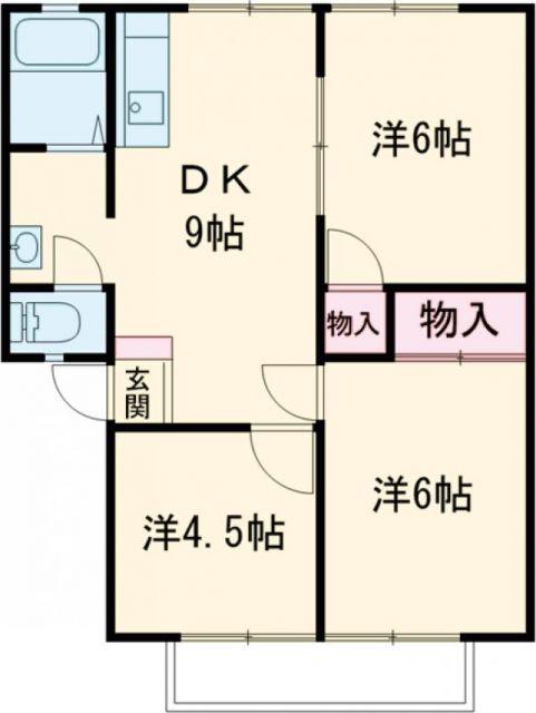 ハイツ・オーエム(3DK/2階)の間取り写真