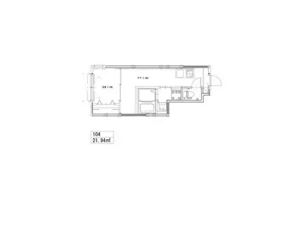 ソルナクレイシア都立大学(1DK/1階)の間取り写真