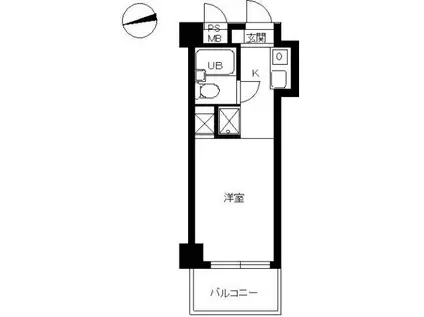 スカイコート池袋4(ワンルーム/2階)の間取り写真