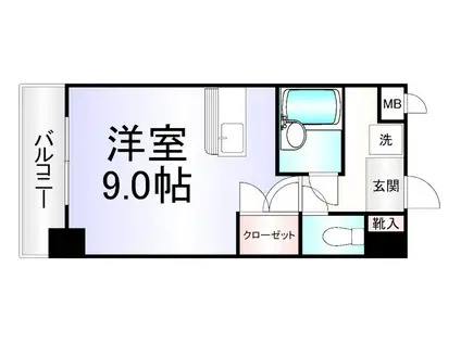 プレアール北方(ワンルーム/4階)の間取り写真