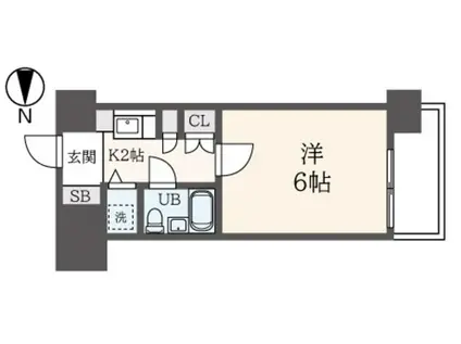 新丸子ダイカンプラザCITY(1K/10階)の間取り写真
