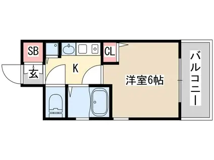 エステムコート神戸県庁前Ⅱ(1K/5階)の間取り写真