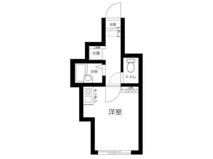 Cスクエア矢口(ワンルーム/1階)の間取り写真
