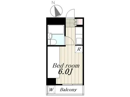 サンハイツ田所(ワンルーム/5階)の間取り写真