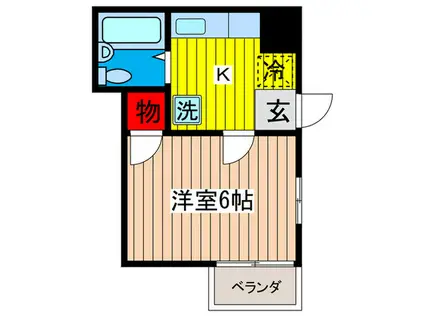 グランドールピア(1K/1階)の間取り写真