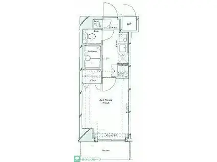 フォルトゥナ目白(1K/1階)の間取り写真