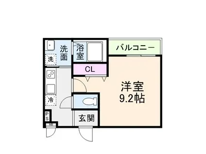 フジパレス初芝駅南ウエスト(1K/3階)の間取り写真