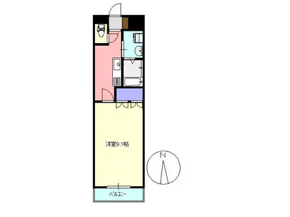 メゾン・ド・コアⅡ番館(1K/1階)の間取り写真