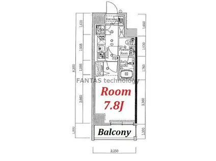プレセダンヒルズ押上(1K/4階)の間取り写真