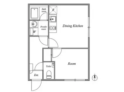 HJ PLACE 神楽坂(1DK/2階)の間取り写真