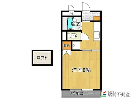 グランベールえぞえ(1K/1階)の間取り写真