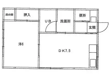 コーポ・I(1DK/1階)の間取り写真