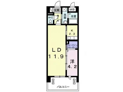 エテルノ・アイ(1LDK/5階)の間取り写真