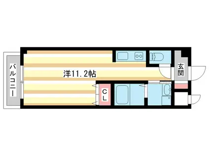 スターレ奈良(ワンルーム/2階)の間取り写真