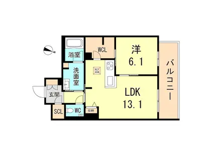 ベル エ ロンプラージュ(1LDK/1階)の間取り写真