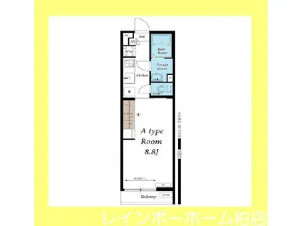 リブリ・杉田(1K/2階)の間取り写真